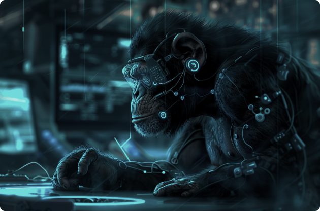 Cyborg monkey image